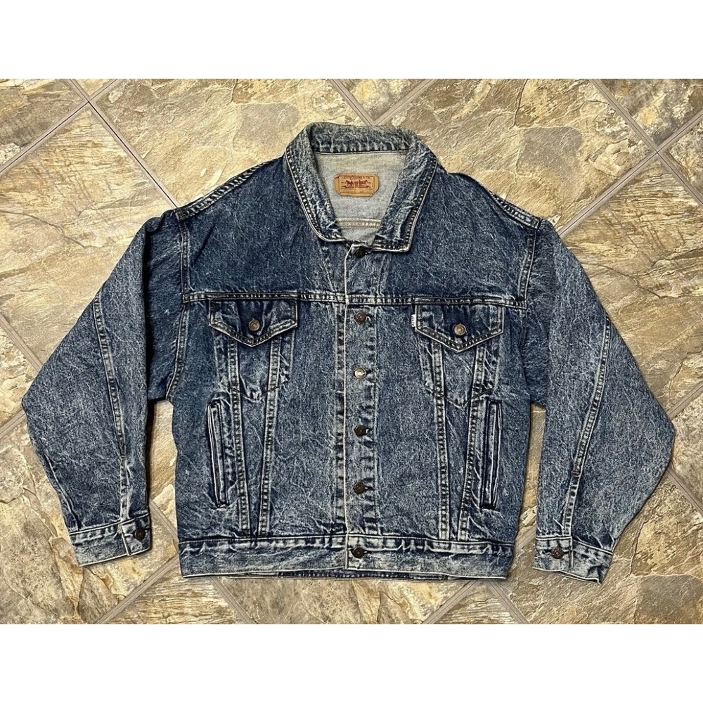 Levi's Denim Trucker Jacket Women S Blue Vintage Acid Wash 75068-0219 USA